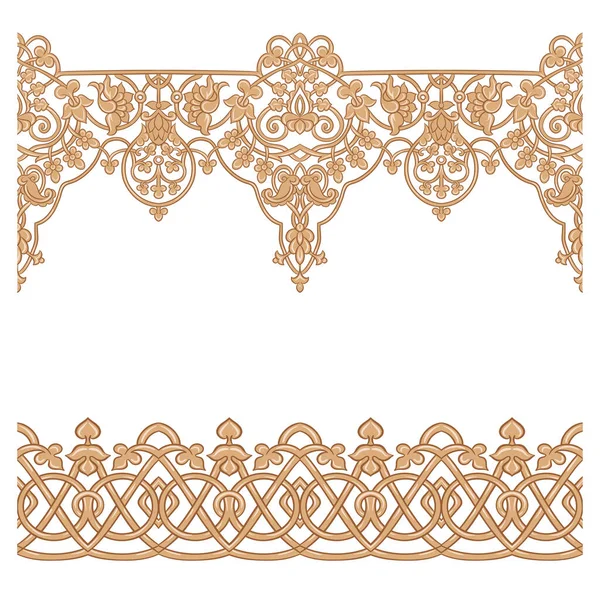 Byzantine traditional historical floral motifs, pattern — Stockvektor