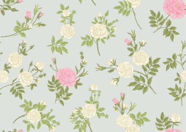 Dallardaki güller. Millefleur 'ların moda çiçek tasarımı