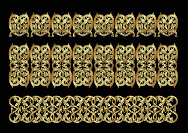 Birbirine karışmış soyut süsler ortaçağ romansı tarzında. 