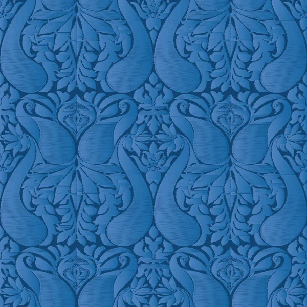 Paisley Tradițional Damask Clasic Lux Modă Veche Ornament Floral Model — Vector de stoc