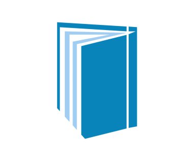 Kitap logosu eğitim vektörü