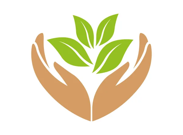Naturalne Logo Liści Eko Strony — Zdjęcie stockowe