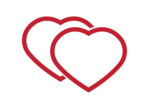 Herzpaar Liebt Logo Bild — Stockfoto
