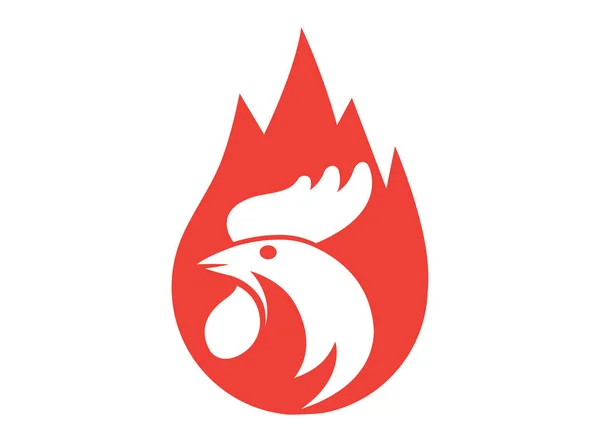 Fire Chicken Barbecue Logo Icon Image — Stock Photo, Image