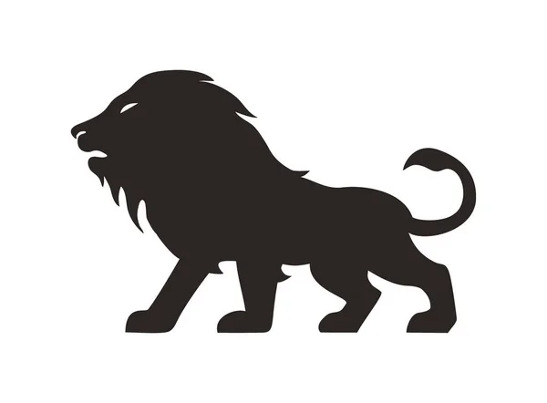 Imagem Logotipo Silhueta Leão — Fotografia de Stock