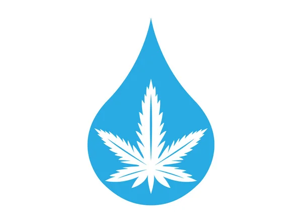 Marihuana Water Logo Afbeelding — Stockfoto