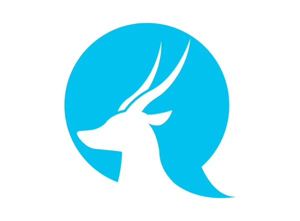 Deer Head Chat Icon Logo — Stock Photo, Image