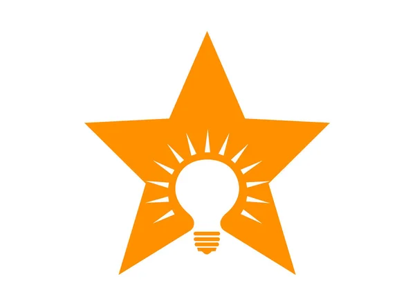 Lampa Stjärna Lampa Logotyp Bild — Stockfoto