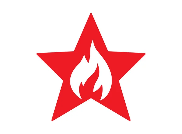 Fire Star Logo Image — Stock Photo, Image