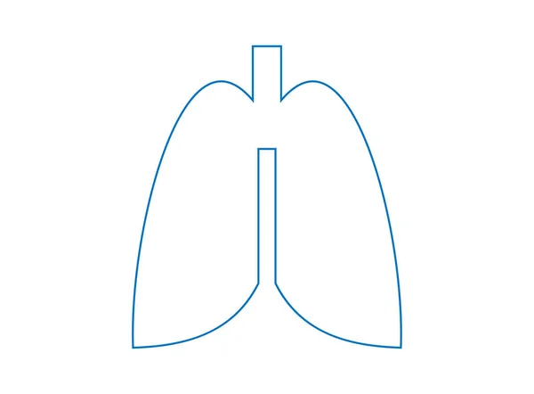 Immagine Logo Contorno Polmonare — Foto Stock