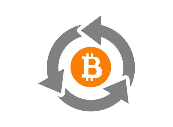 Bitcoin Pfeiltausch Logo Bild — Stockfoto