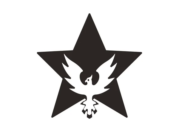 Зображення Логотипу Зірки Птаха Фенікса Стокове Фото
