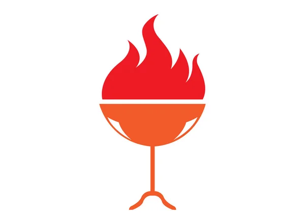 Barbecue Grill Logo Design Bild Stockbild