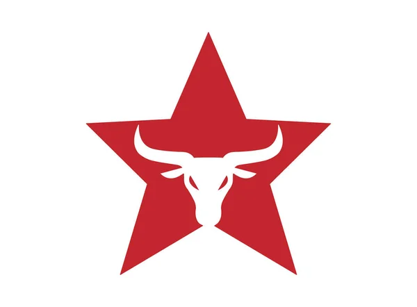 Bullenstern Logo lizenzfreie Stockbilder
