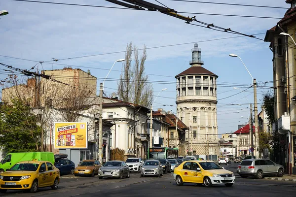 ルーマニア ブカレスト2021年11月18日火の塔 Foisorul Foc Fire Tower は1890年に建設され 消防士の観測塔として過去に使用された42メートルの高さの建物である — ストック写真