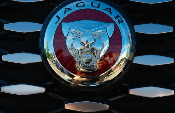 Bucarest Rumania Mayo 2022 Detalle Del Emblema Jaguar Growler Coche — Foto de Stock