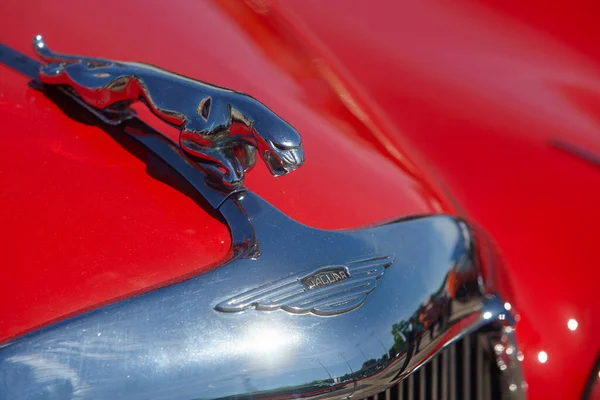 Bucareste Romênia Maio 2022 Carro Jaguar Mark Vermelho 1959 Esta — Fotografia de Stock