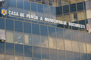 Bucharest, Romania - August 09, 2022: House of Pensions of Bucharest . This image is for editorial use only.