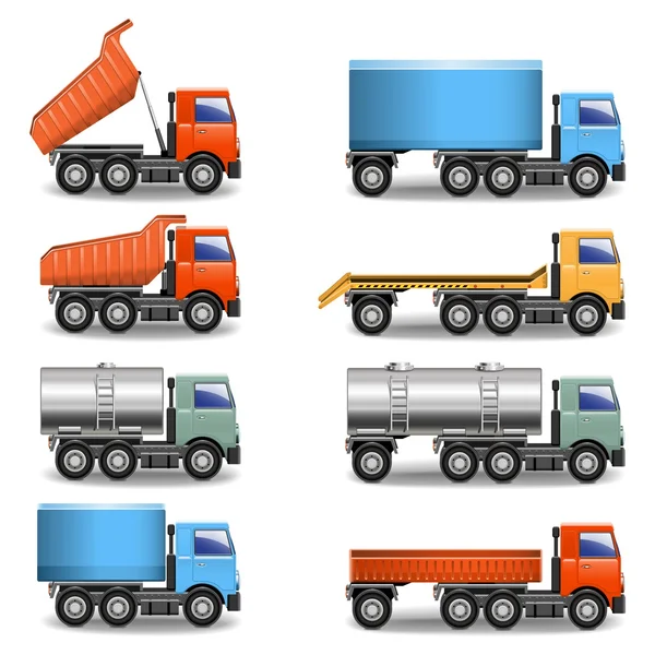 Vector truck icons — Stock Vector