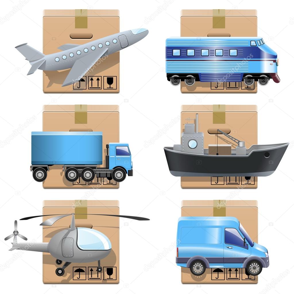 Vector shipment icons