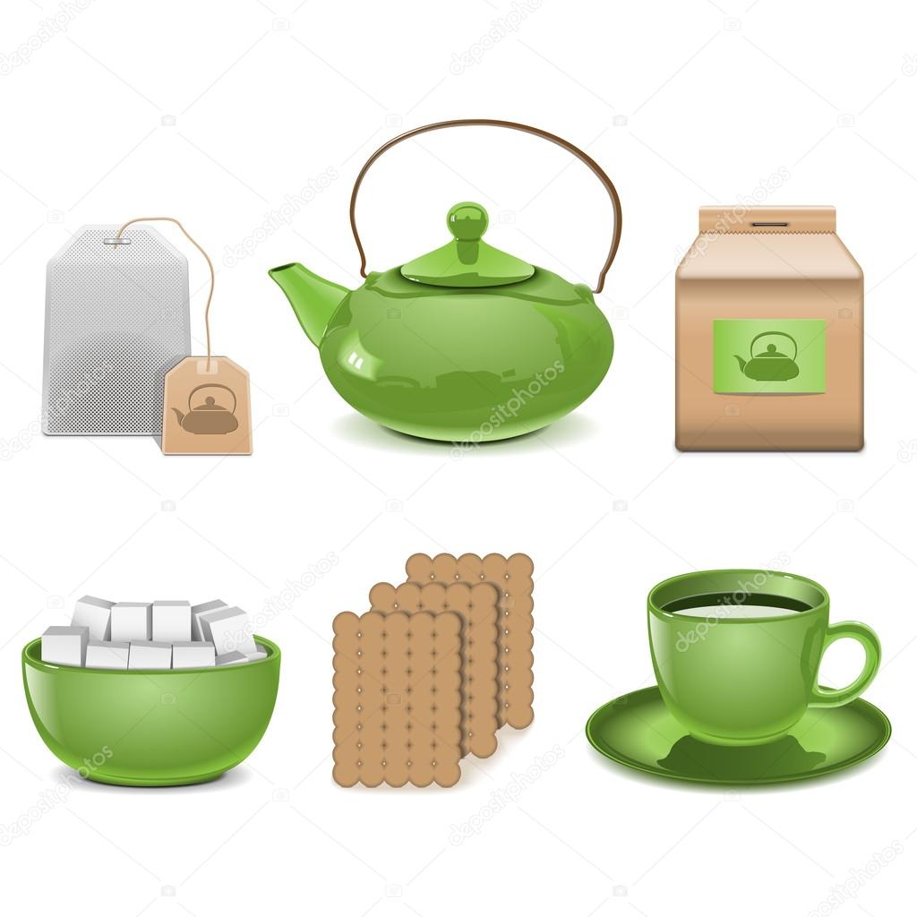 Vector tea icons