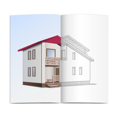 Vector house sketch clipart