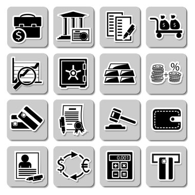 Bankacılık simgeler vektör set
