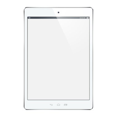 vektör beyaz tablet bilgisayar