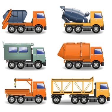 vektör inşaat makinaları set 2