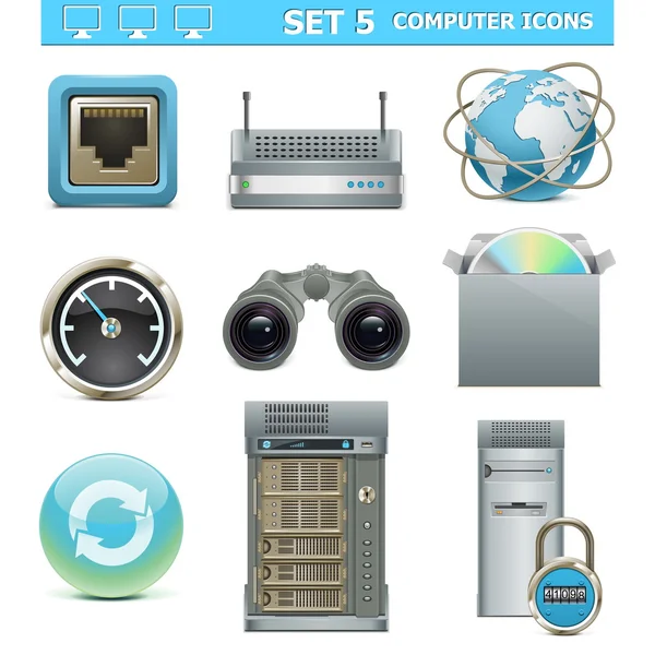 Vector Computer Icons Set 5 — Stock Vector