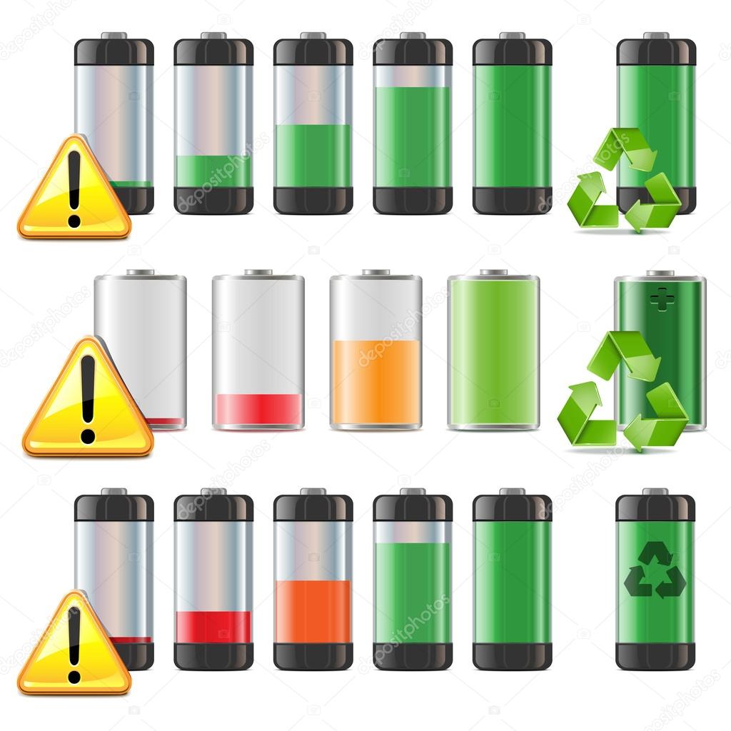 Vector Battery Icons Set