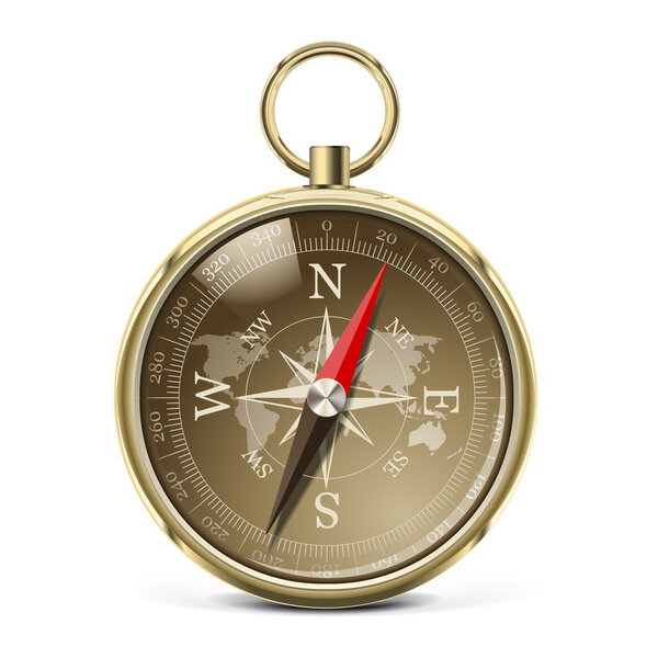 Векторный золотой компас
