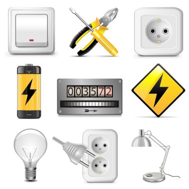 Vector Electrical Icons clipart