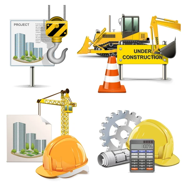 Vector Design and Construction — Stock Vector