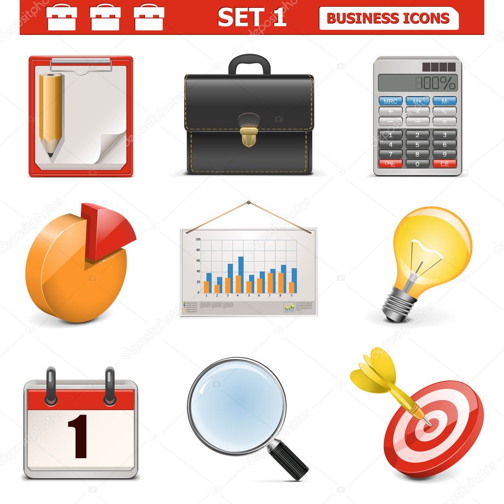 Vector Business Icons Set 1
