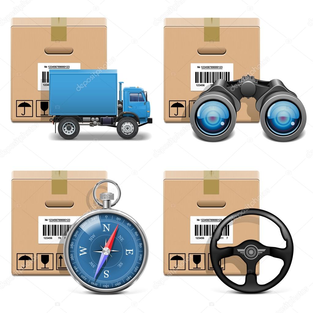 Vector Shipment Icons Set 11