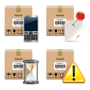 14 vektör sevkiyat Icons set