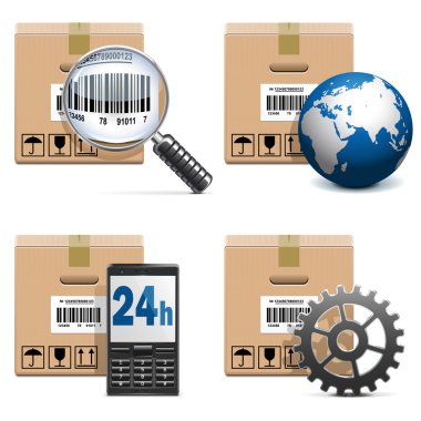 15 vektör sevkiyat Icons set