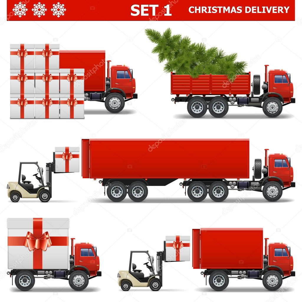 Vector Christmas Delivery Set 1