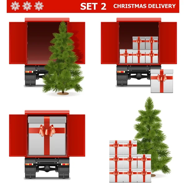 Vector Christmas Delivery Set 2 — Stock Vector