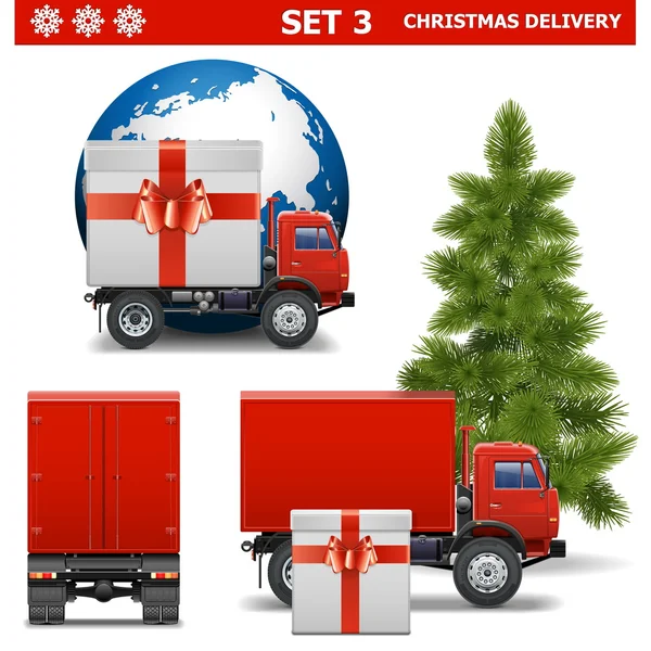 Vector christmas levering 3 set — Stockvector