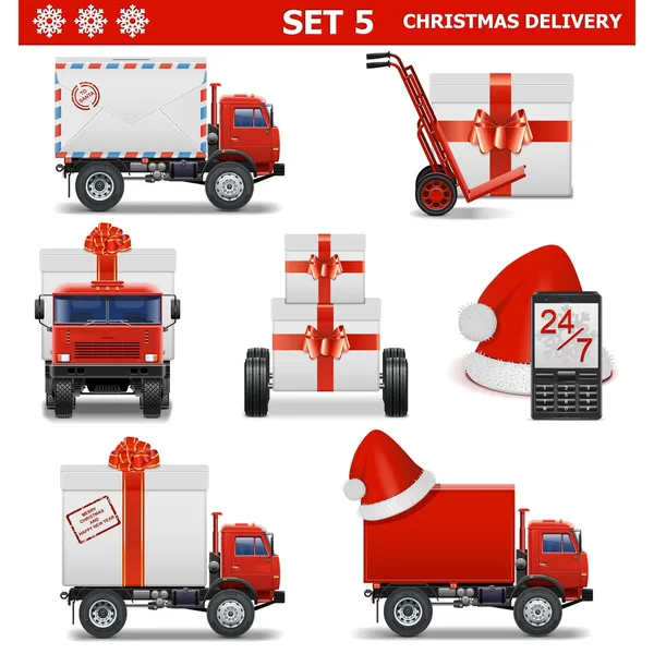 Vector christmas levering ingesteld 5 — Stockvector