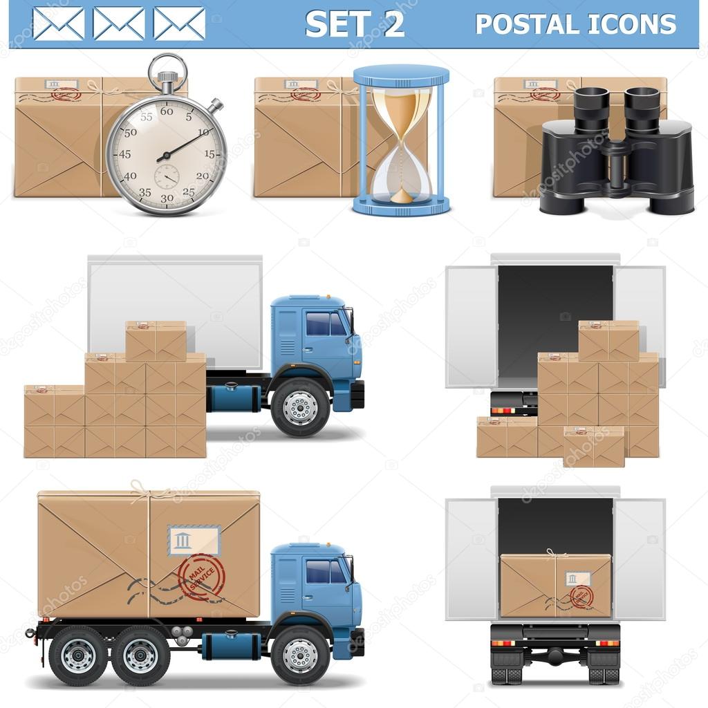 Vector Postal Icons Set 2