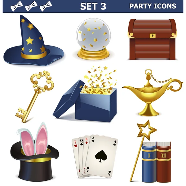 Vector Party Icons Set 3 — Stock Vector