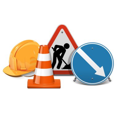 Vector Road Construction Concept clipart