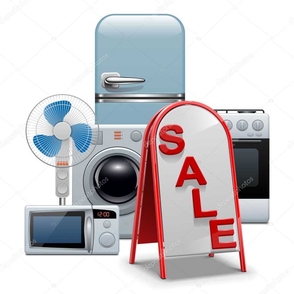 Vector Household Appliances Sale