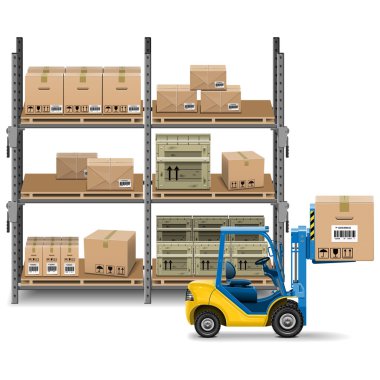 forklift ile vektör depolama