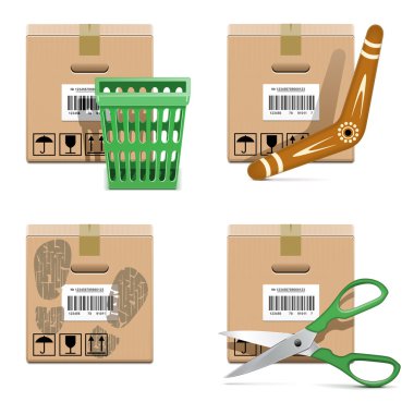 Vector Shipment Icons Set 33 clipart