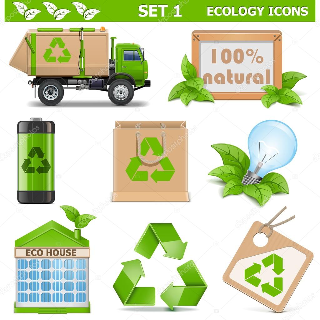 Vector Ecology Icons Set 1