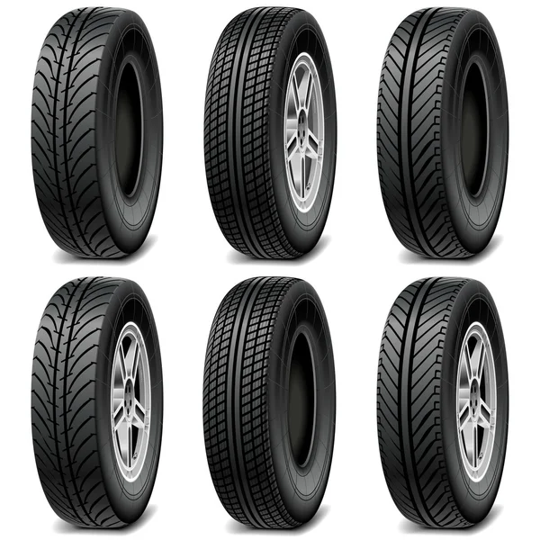 Vector Car Tyres — стоковый вектор